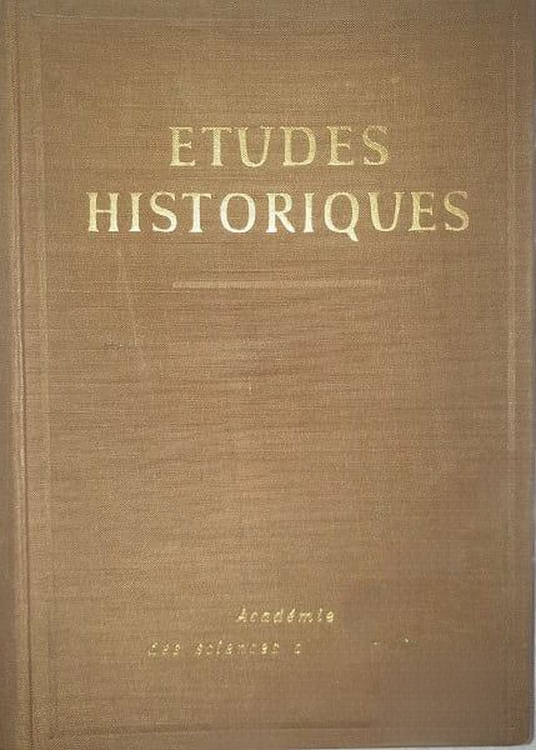 Etudes Historiques — обложка