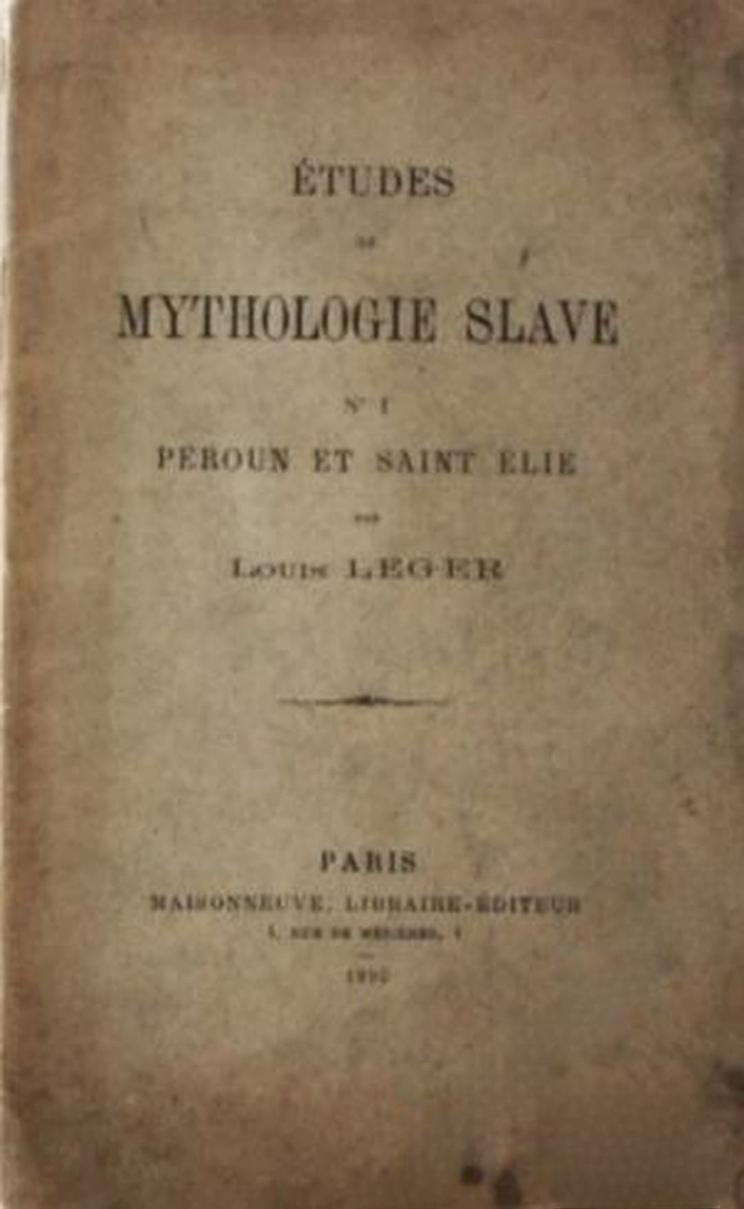 Еtudes de mythologie slave. №1: Peroun et Saint Elie — обложка