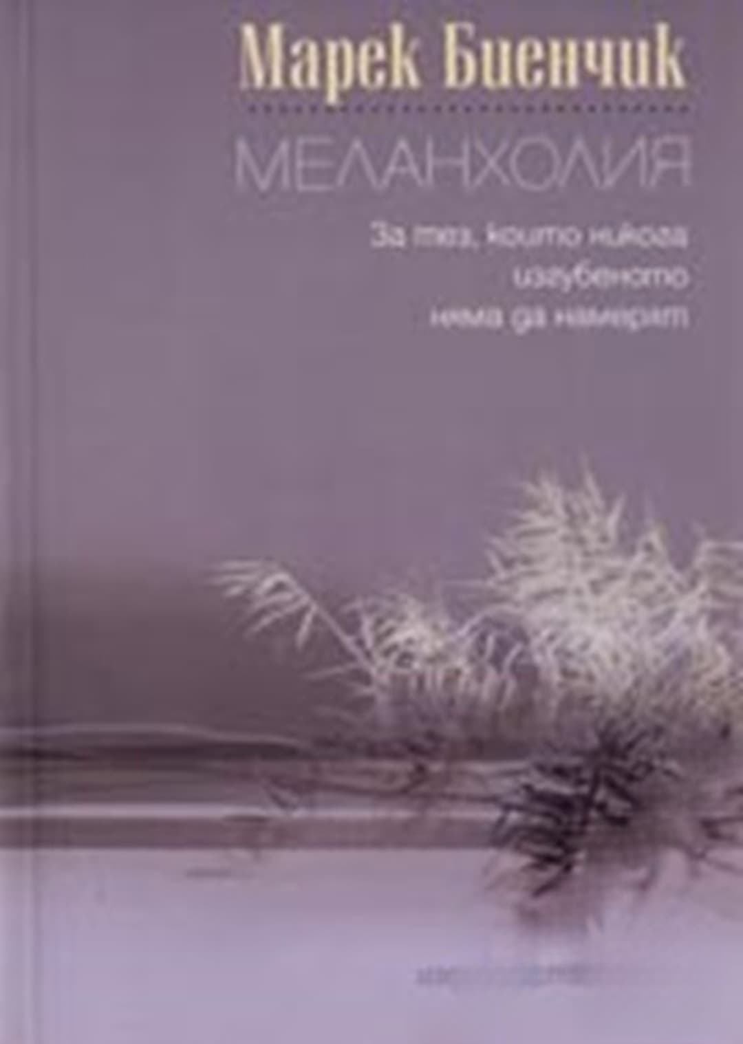 Меланхолия. За тез, които никога изгубеното няма да намерят — корица