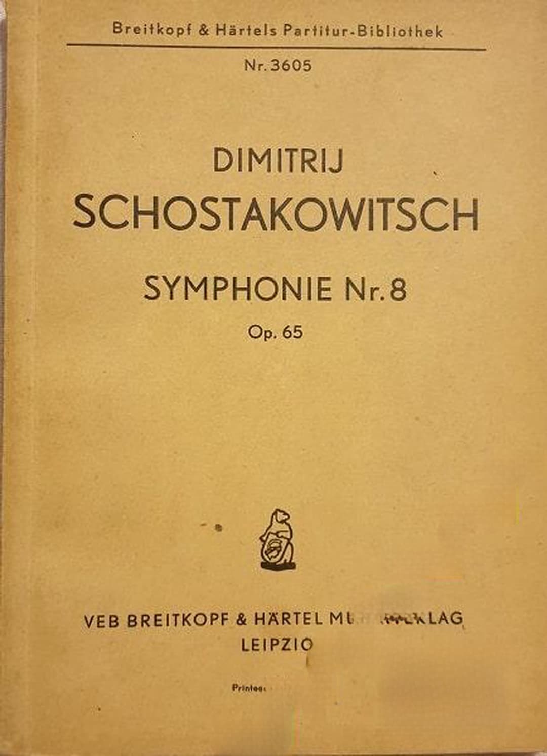 Simphonie No. 8.. Op. 65